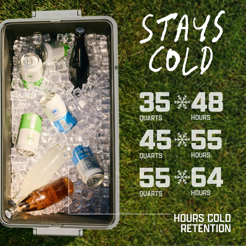 Coleman Snap 'N Go 45-Quart Collapsible Hard Cooler, Portable Hard-Sided Cooler with Waterproof Removable Liner, Spacing-Saving & Quick Set Up, 55 Hours Cold, Sapphire Blue