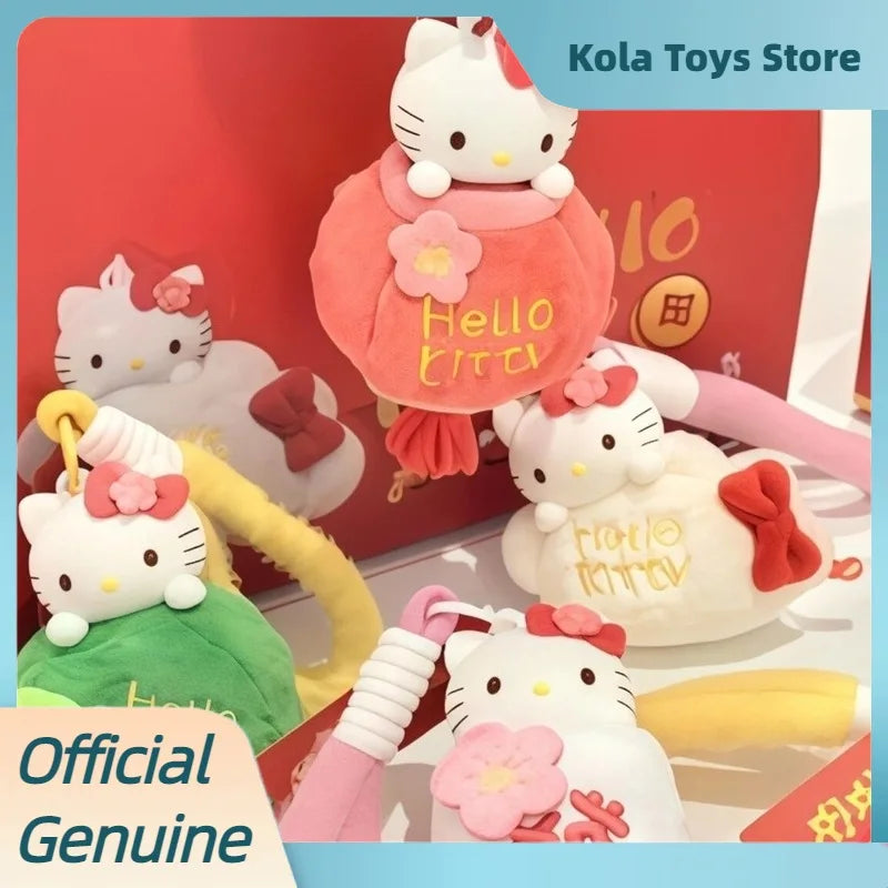 Genuine Hellokitty Happy New Year Series Blind Box Cute Lucky Aromatherapy Pendant Dolls Kitty Mystery Box Toys Birthday Gift