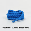 1Pair Round Twisted Rope Laces Kid Adult Sneaker 6MM Width Cotton Shoelace Rubber Bands for Casual Shoe 120/140/160CM Accessorie