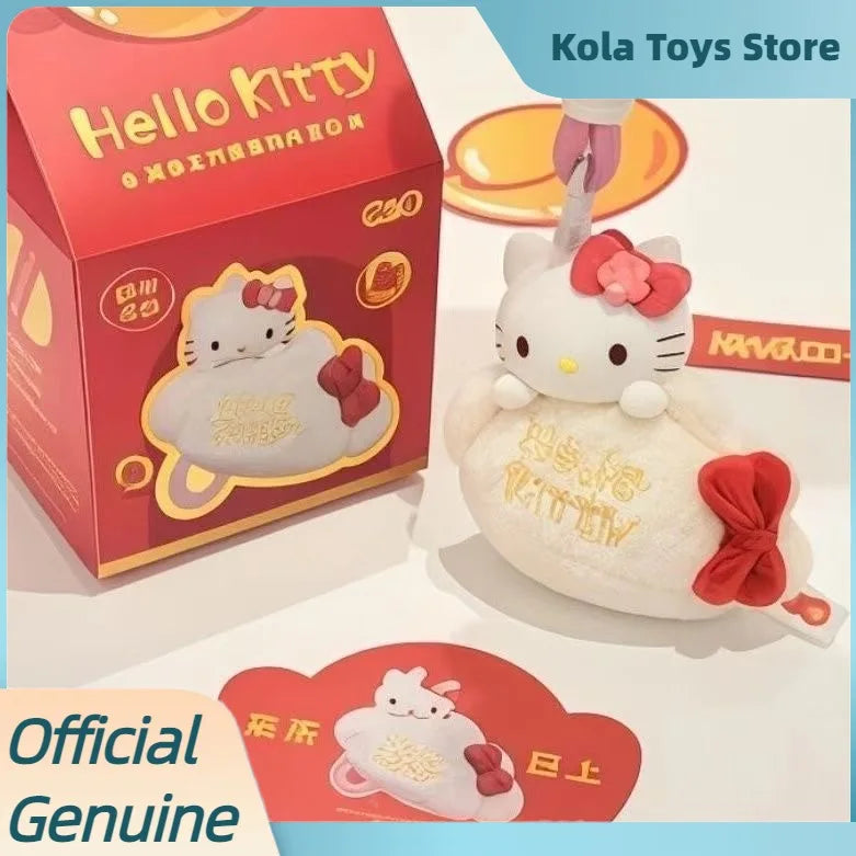 Genuine Hellokitty Happy New Year Series Blind Box Cute Lucky Aromatherapy Pendant Dolls Kitty Mystery Box Toys Birthday Gift