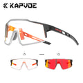 KAPVOE Color Photochromic Cycling Glasses Outdoor Running Sunglasses MTB Cycling Sunglasses Fashion Hiking Drive Sports Glasses
