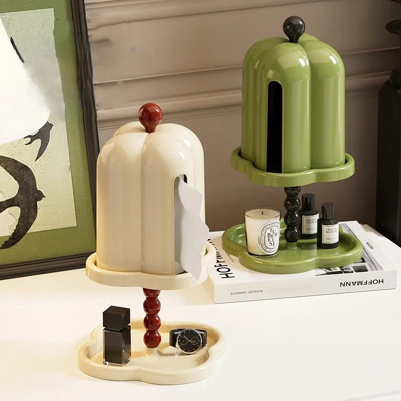 French retro tissue box in the ancient style of advanced sense of box creative living room light luxury pumping paper box