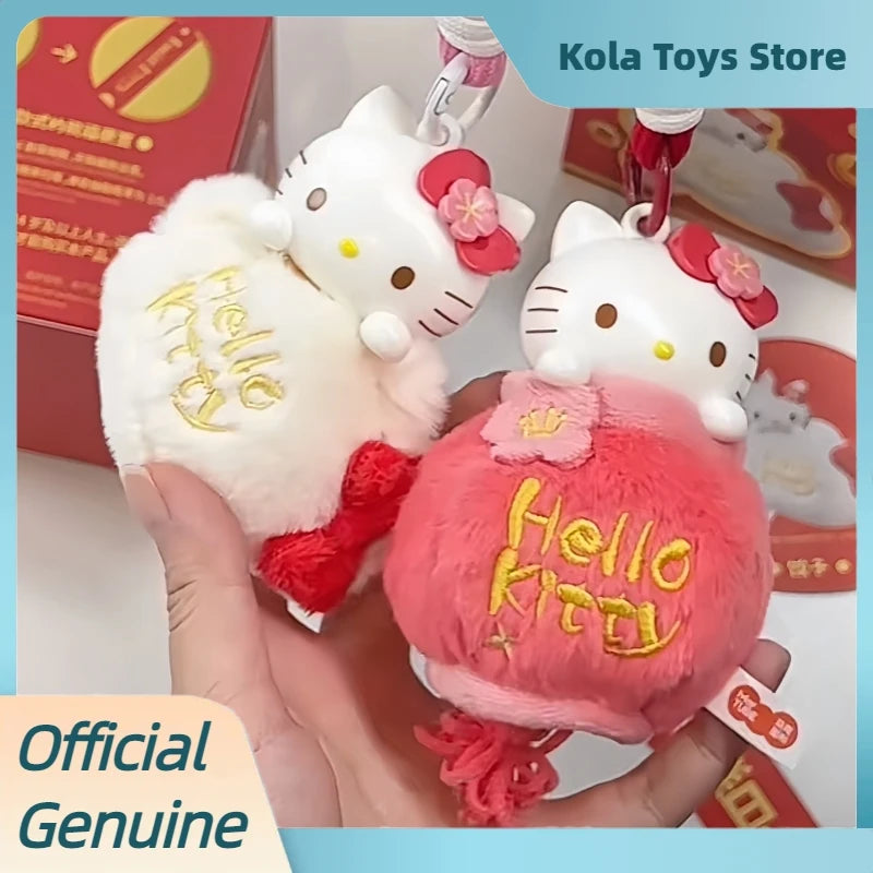 Genuine Hellokitty Happy New Year Series Blind Box Cute Lucky Aromatherapy Pendant Dolls Kitty Mystery Box Toys Birthday Gift