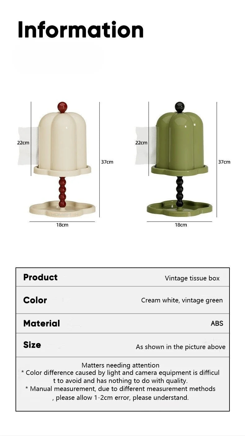 French retro tissue box in the ancient style of advanced sense of box creative living room light luxury pumping paper box