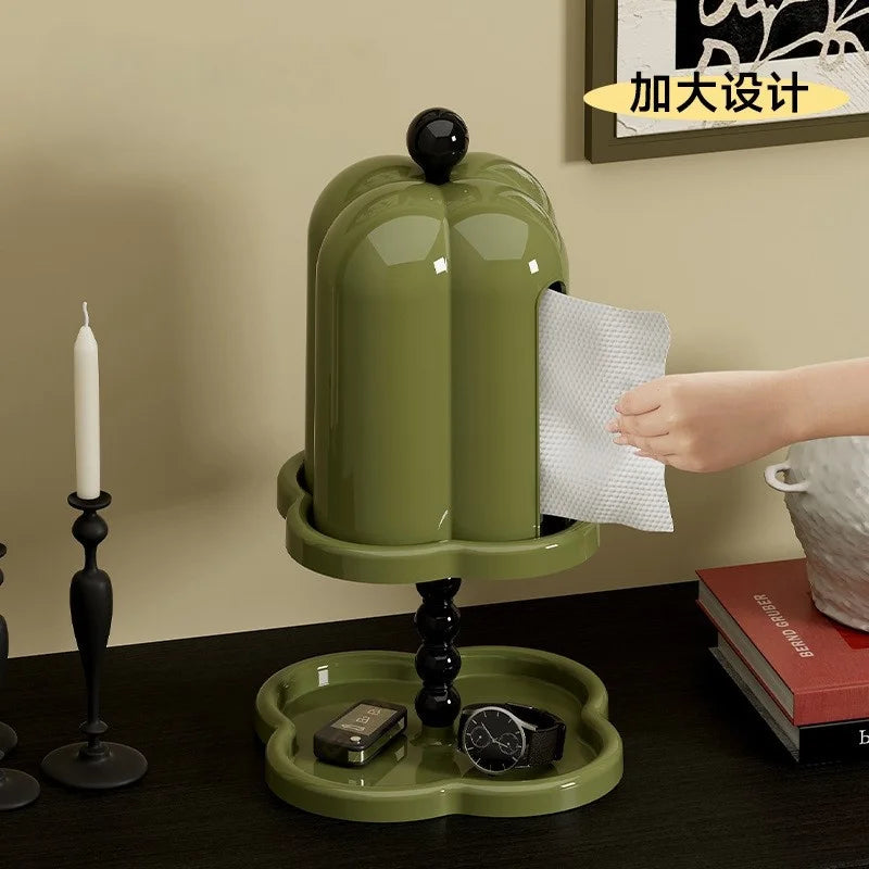 French retro tissue box in the ancient style of advanced sense of box creative living room light luxury pumping paper box
