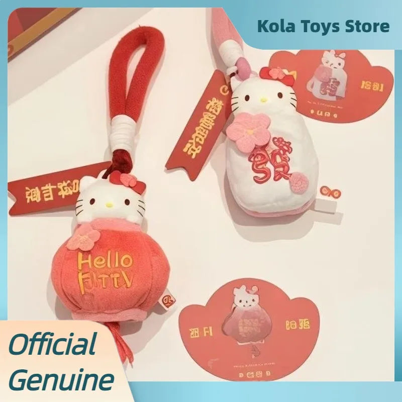 Genuine Hellokitty Happy New Year Series Blind Box Cute Lucky Aromatherapy Pendant Dolls Kitty Mystery Box Toys Birthday Gift