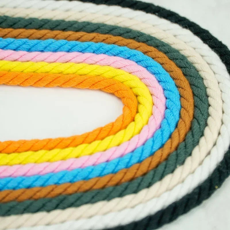 1Pair Round Twisted Rope Laces Kid Adult Sneaker 6MM Width Cotton Shoelace Rubber Bands for Casual Shoe 120/140/160CM Accessorie